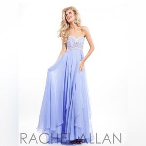 NWT Rachel Allan 6944 - Sz 2 - Periwinkle- Strapless